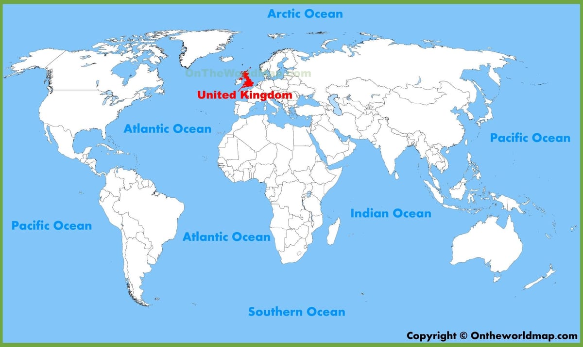 英国的世界地图