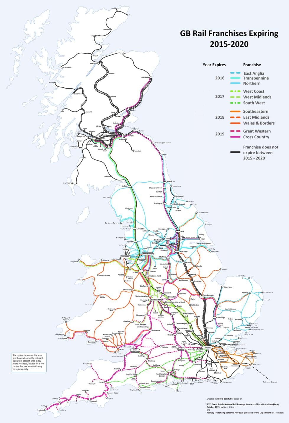 铁路路线的地图英国