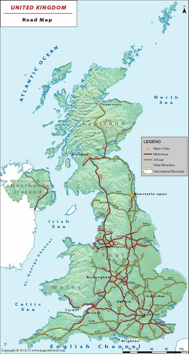高速公路网络图英国