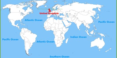英国的世界地图