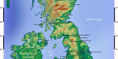 英国的地形图