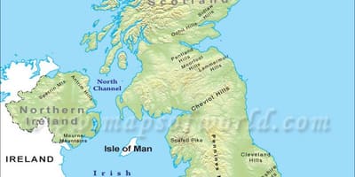 英国的山脉地图