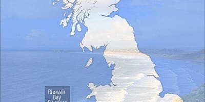 地图，英国海滩