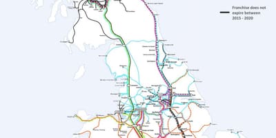 铁路路线的地图英国