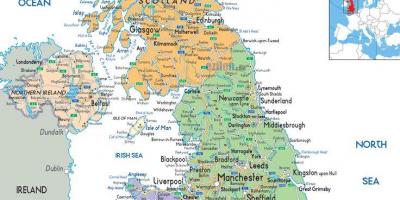 地图上的所有大学在英国